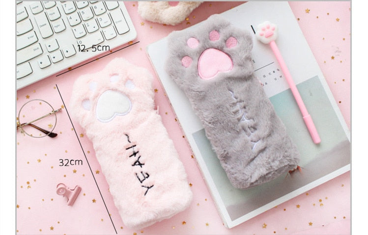 Cute Plush Cat's Paw Bag