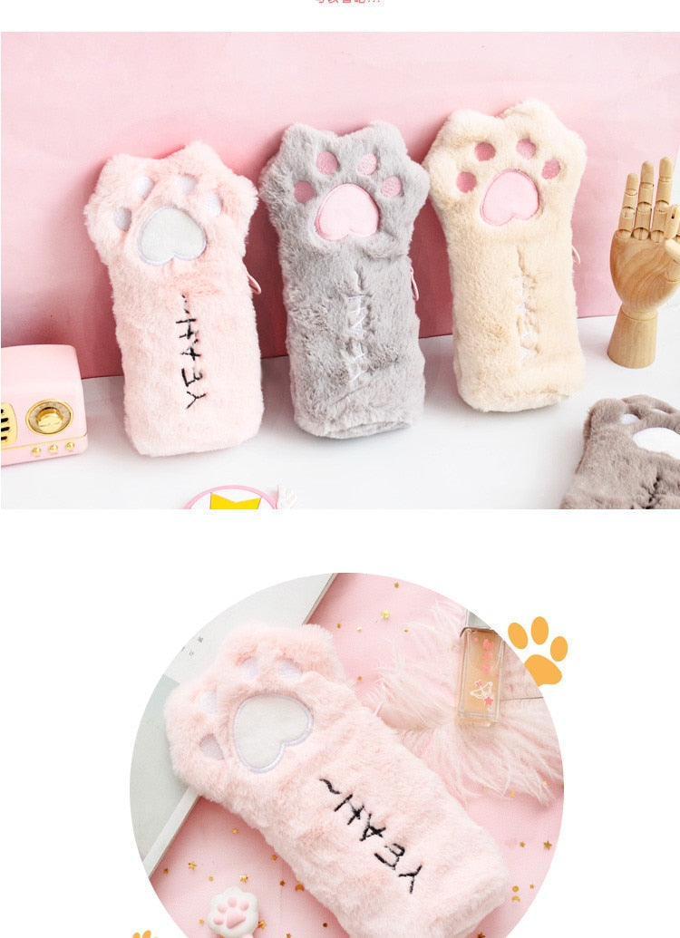 Cute Plush Cat's Paw Bag