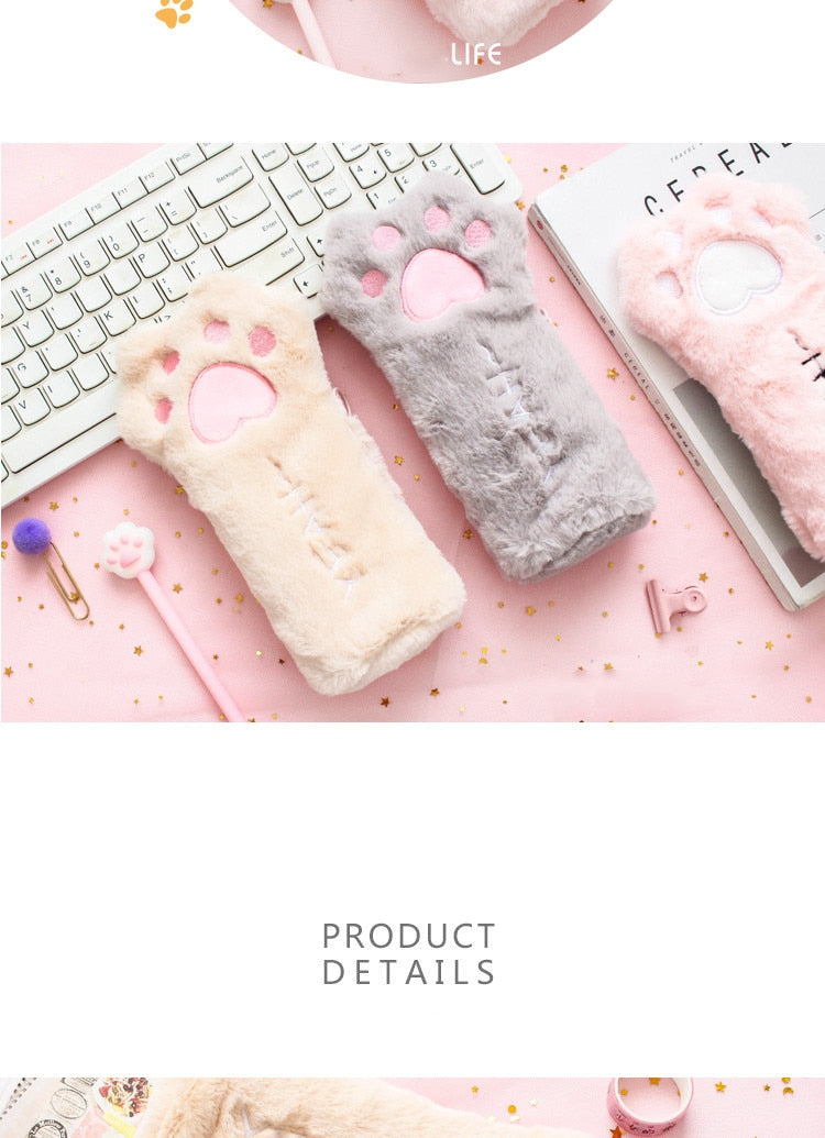 Cute Plush Cat's Paw Bag