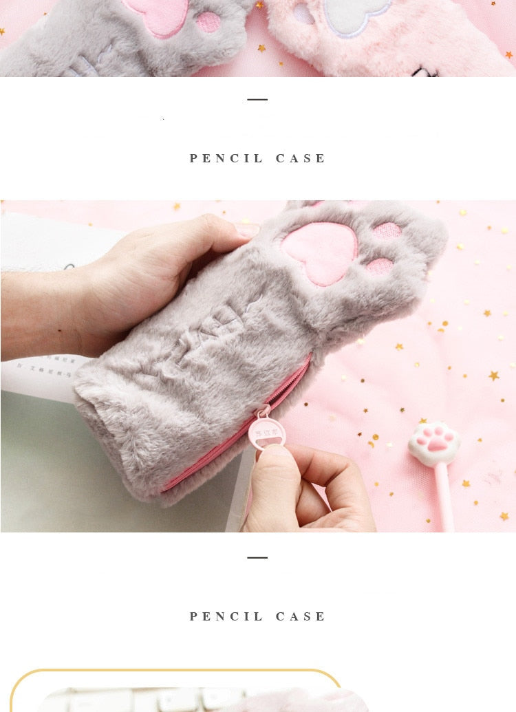 Cute Plush Cat's Paw Bag