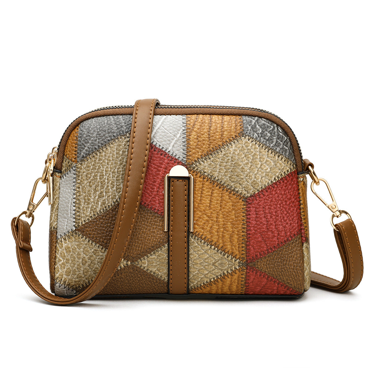 All-matching National Style Fashion Double-Zipper Cross-body Bags 24.00 AED