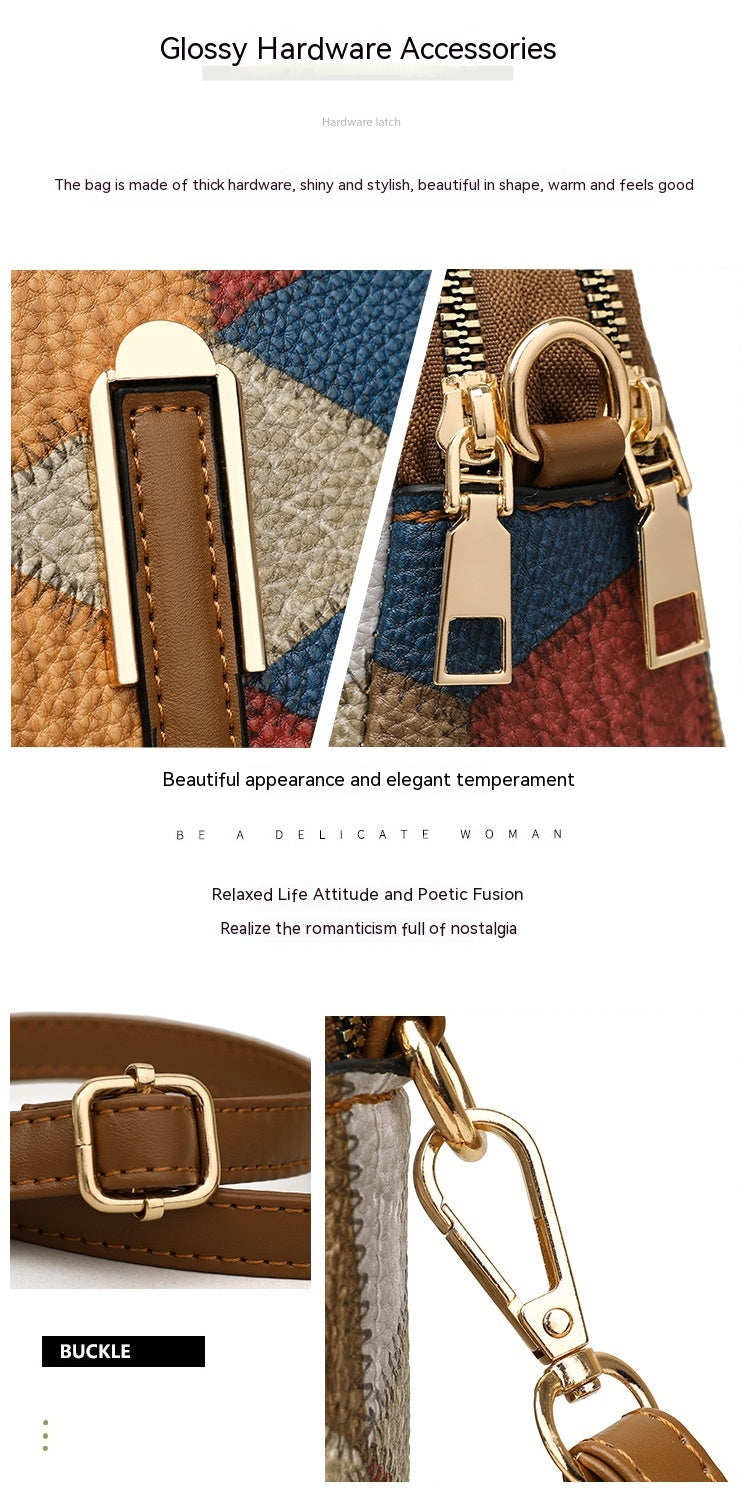 All-matching National Style Fashion Double-Zipper Cross-body Bags 24.00 AED