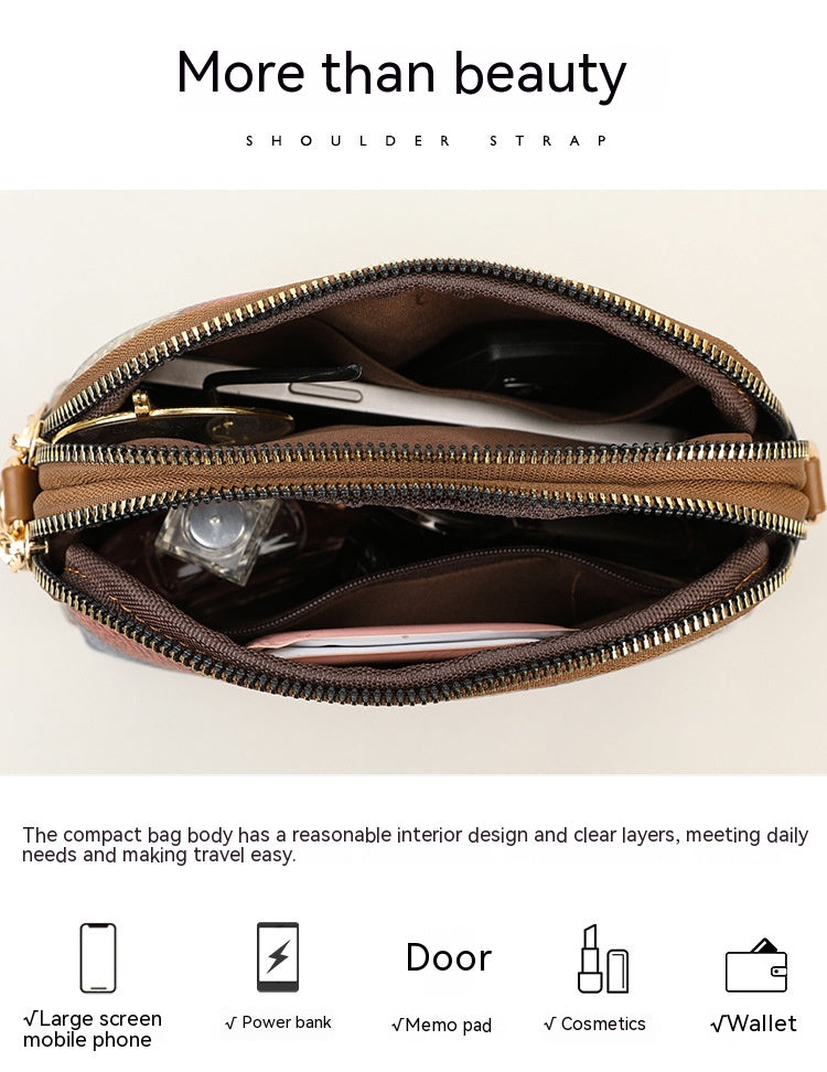 All-matching National Style Fashion Double-Zipper Cross-body Bags 24.00 AED